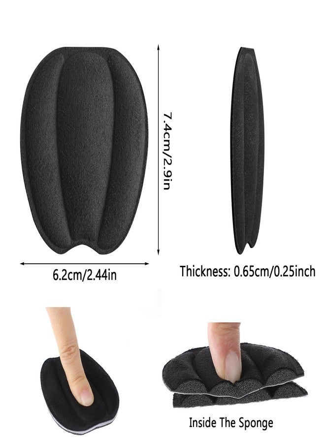 Classicseali 4pcs Shoe Tongue Pads,Soft and Non-Slip Tongue Pads for Shoes, Shoe Tongues Pad for Men, Women, Heel Pad, Forefoot Insoles, Adjusting Shoes Fit, Black - Image 2